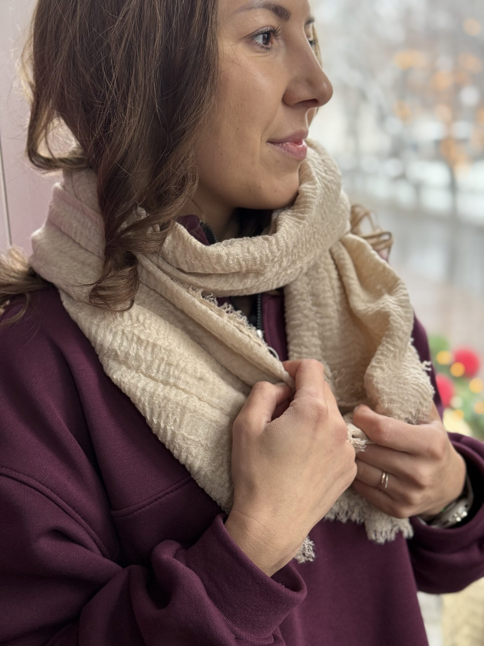 Labai malonus muslino šalikėlis