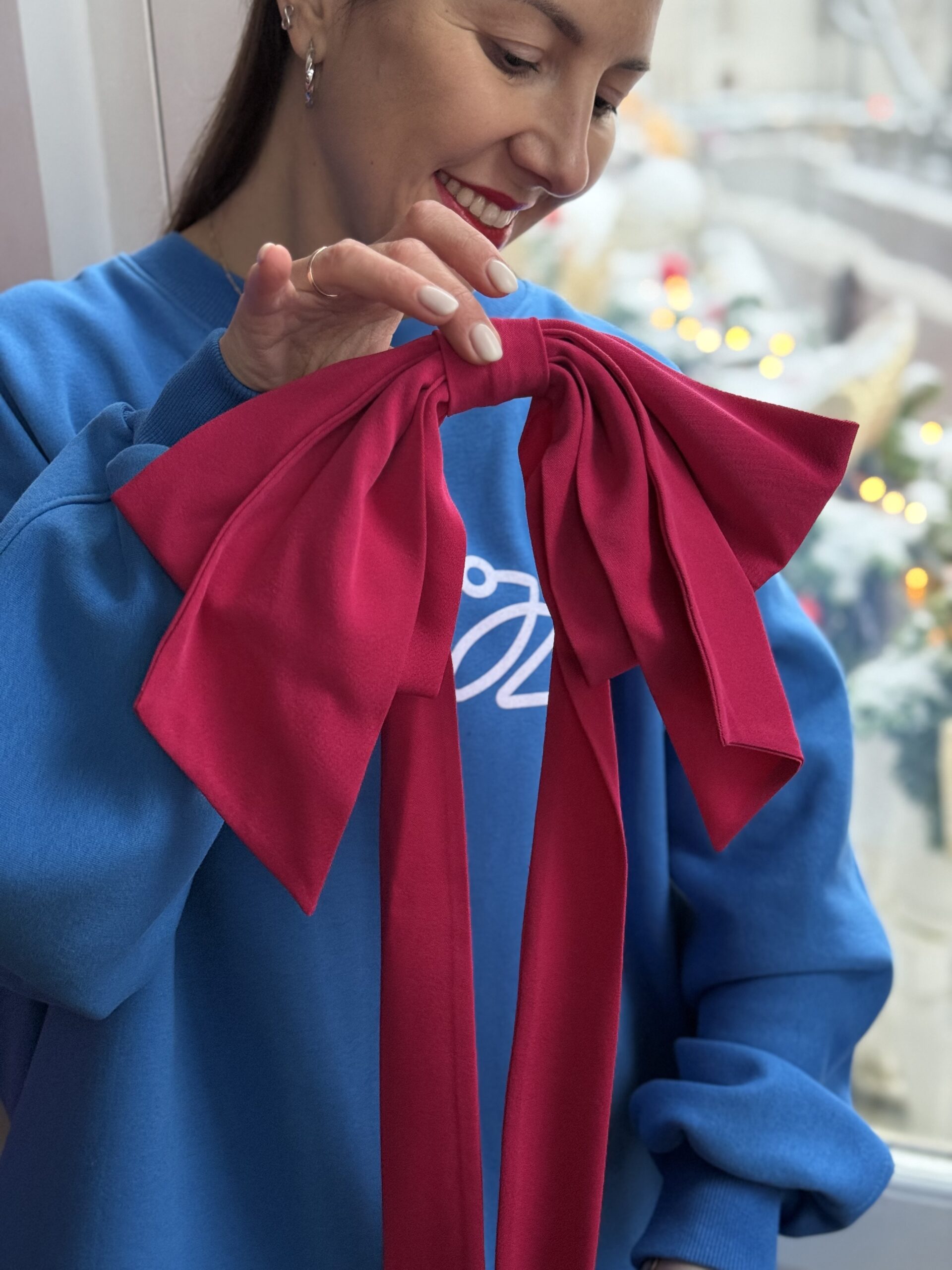 Rožinis didelis kaspinas