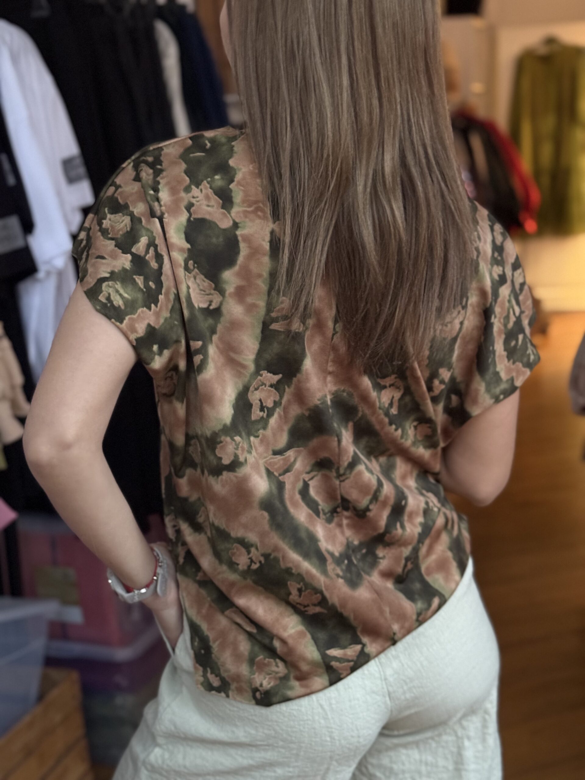 Šlapio trikotažo palaidinė "žemė" - Image 2