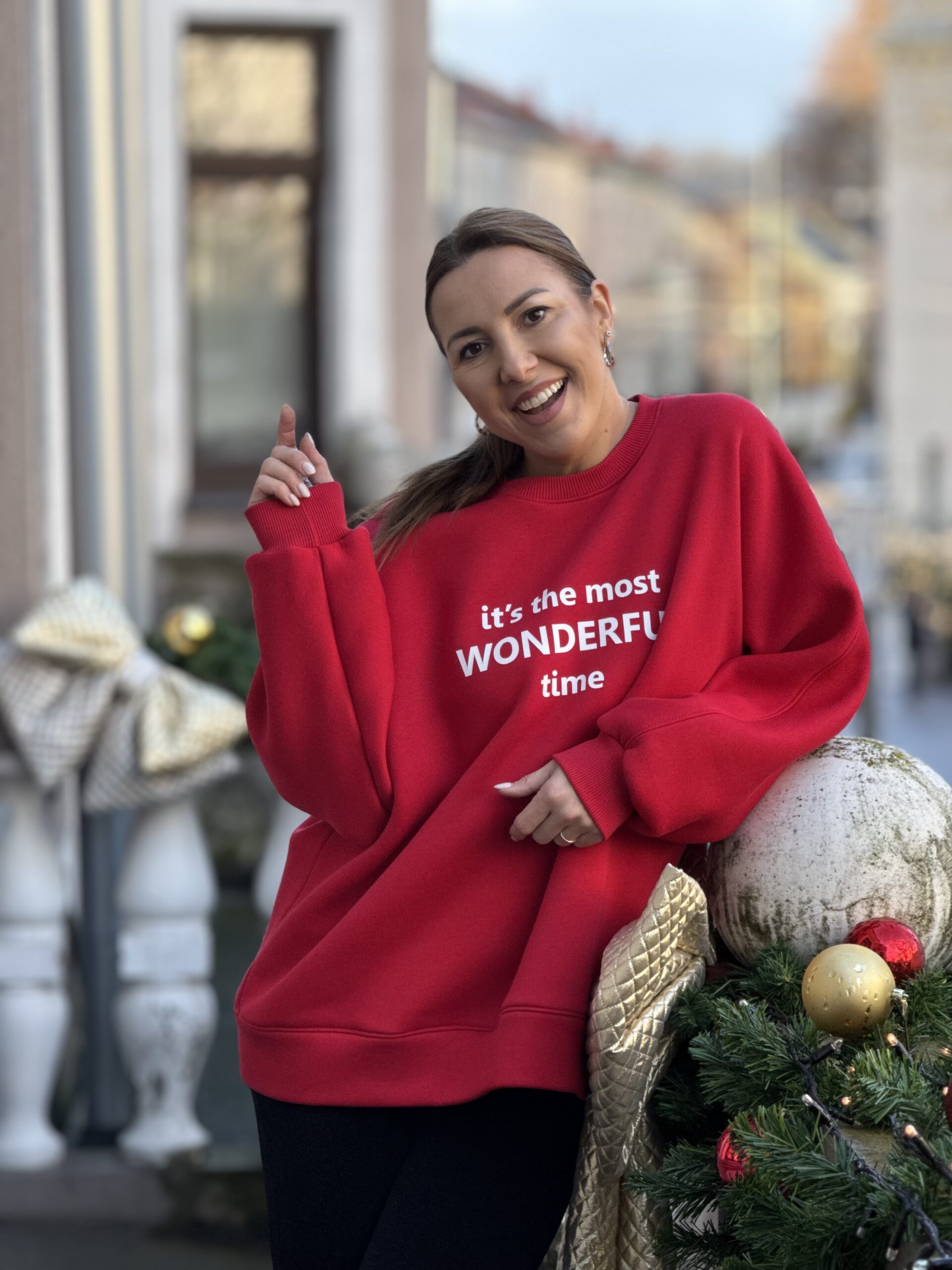 RAUDONAS džempas WONDERFUL TIME - Image 2