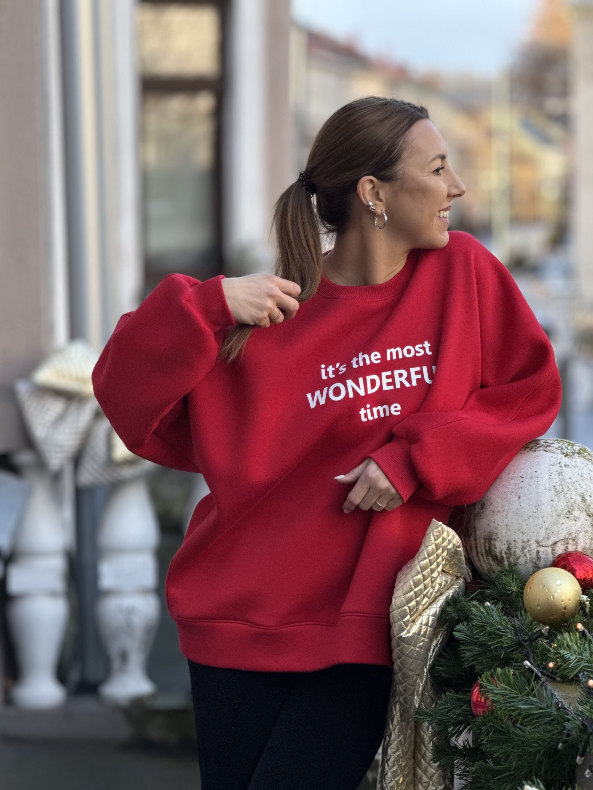 RAUDONAS džempas WONDERFUL TIME - Image 3