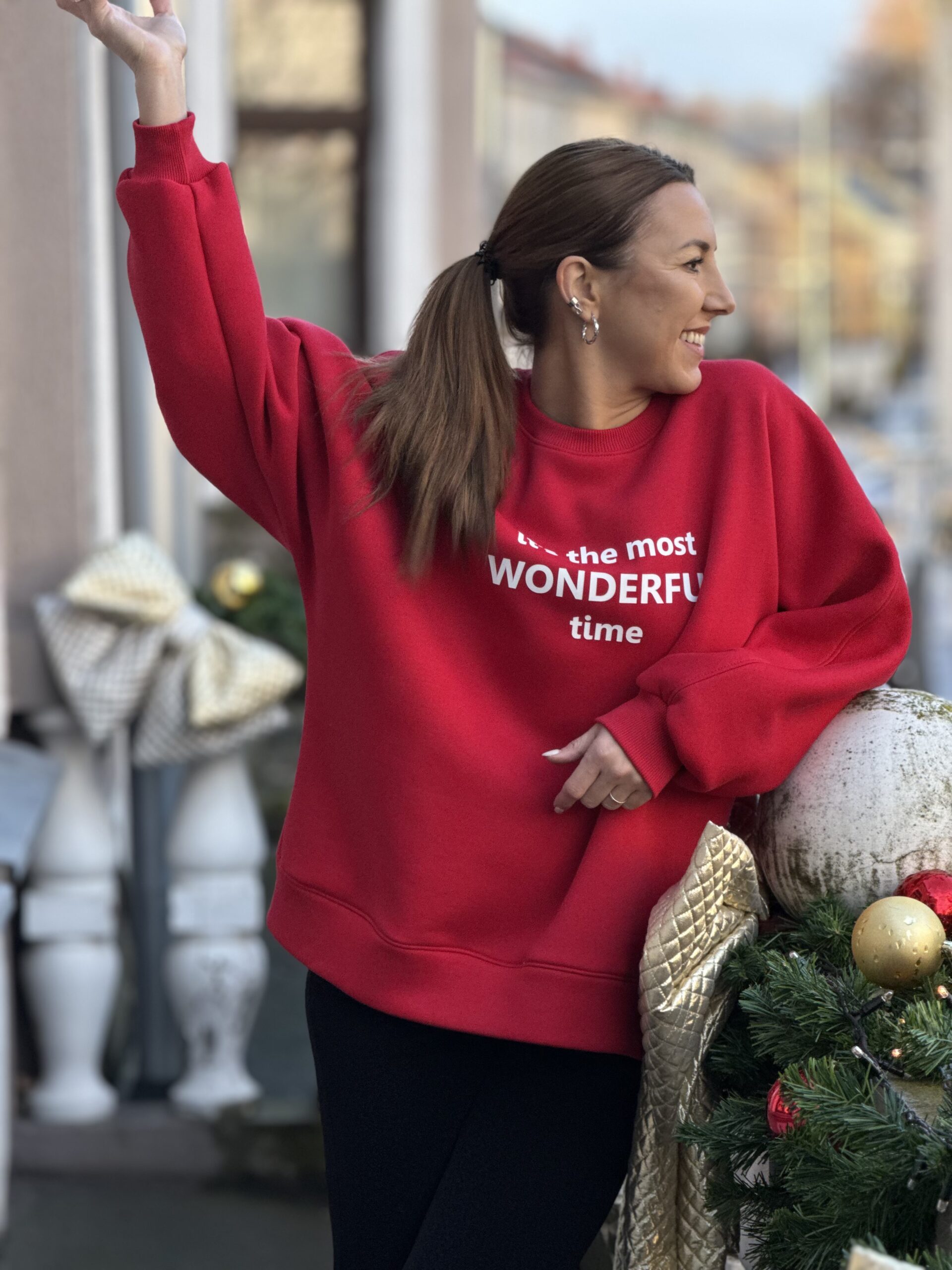 RAUDONAS džempas WONDERFUL TIME - Image 4