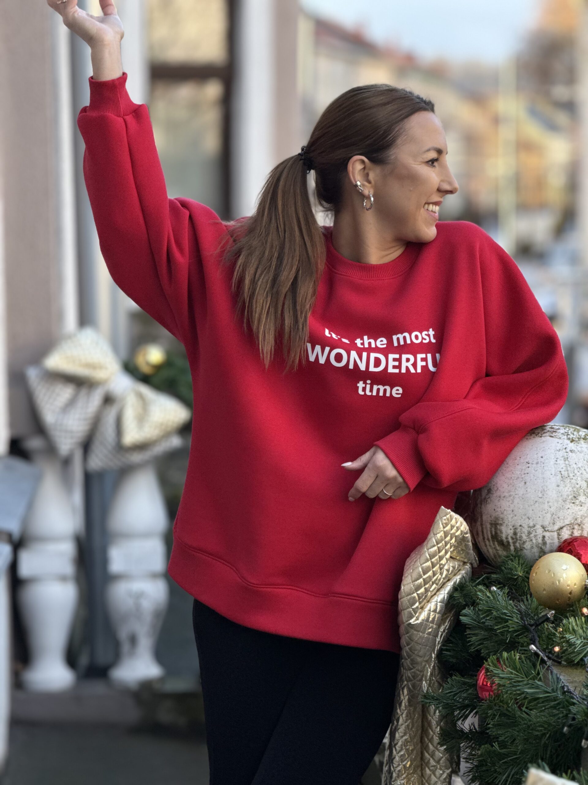 RAUDONAS džempas WONDERFUL TIME - Image 6