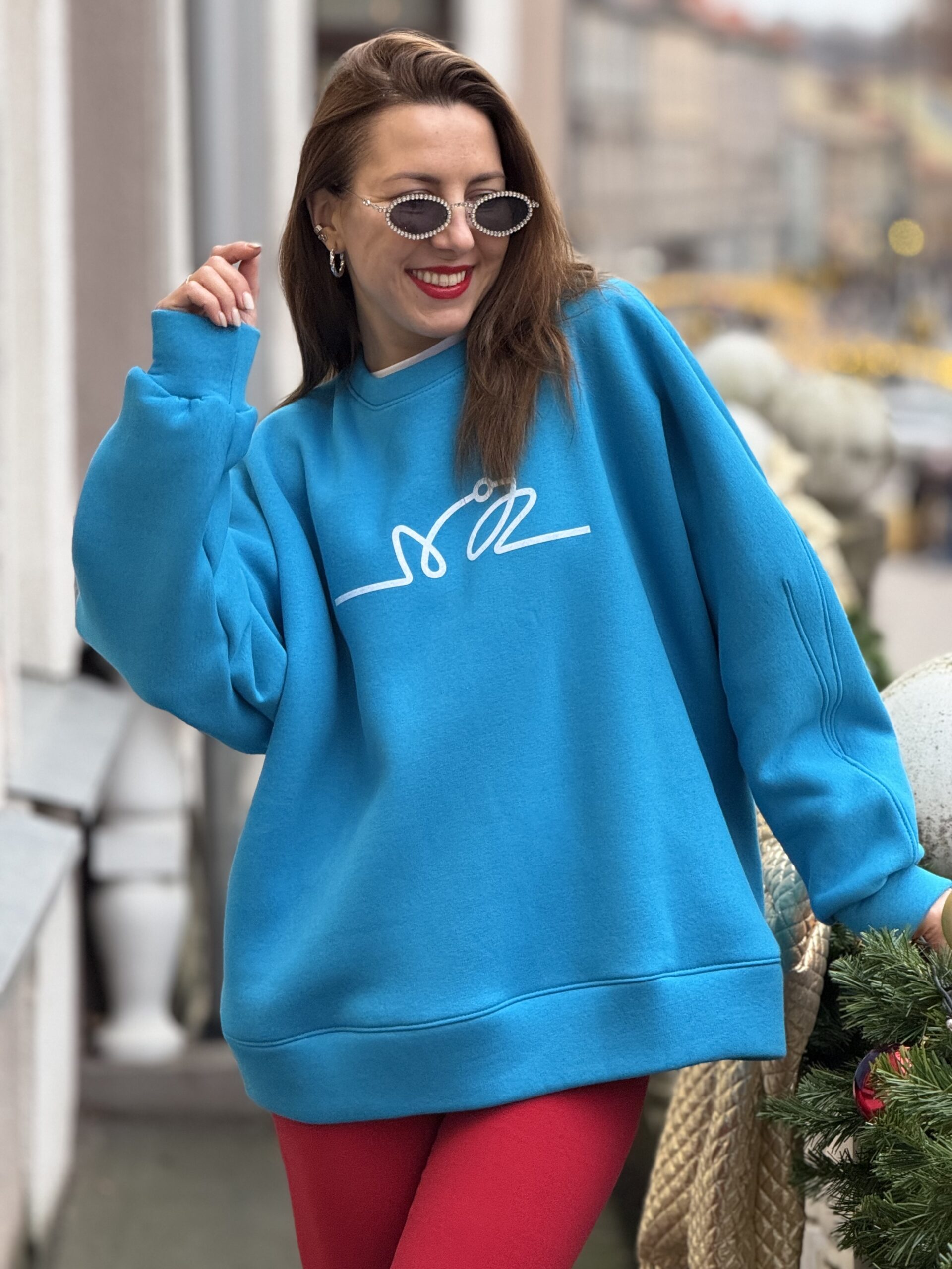 MĖLYNAS firminis VARLIŲ džempas