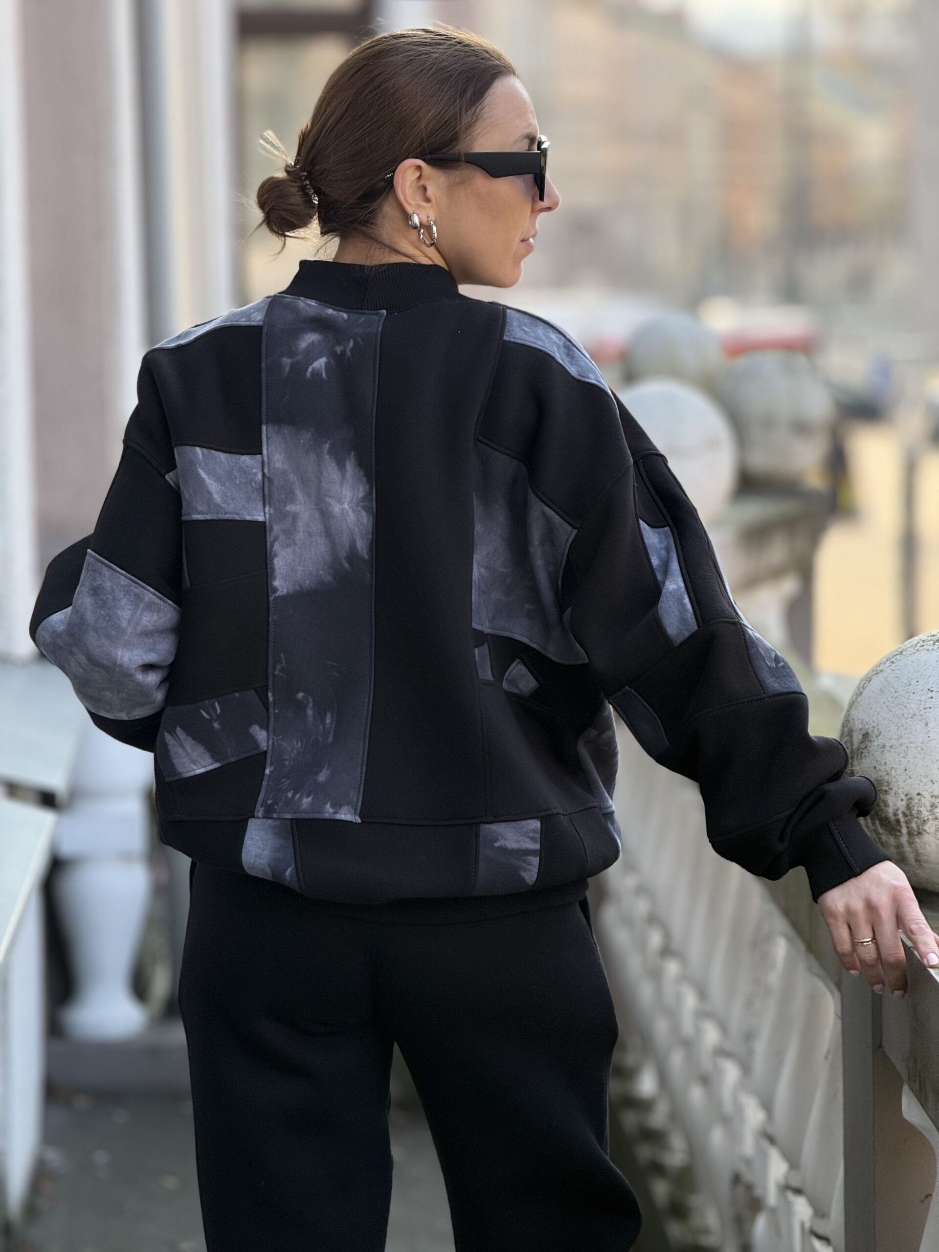 Džemperis ZEROWASTE juoda/pilka Nr1 - Image 4