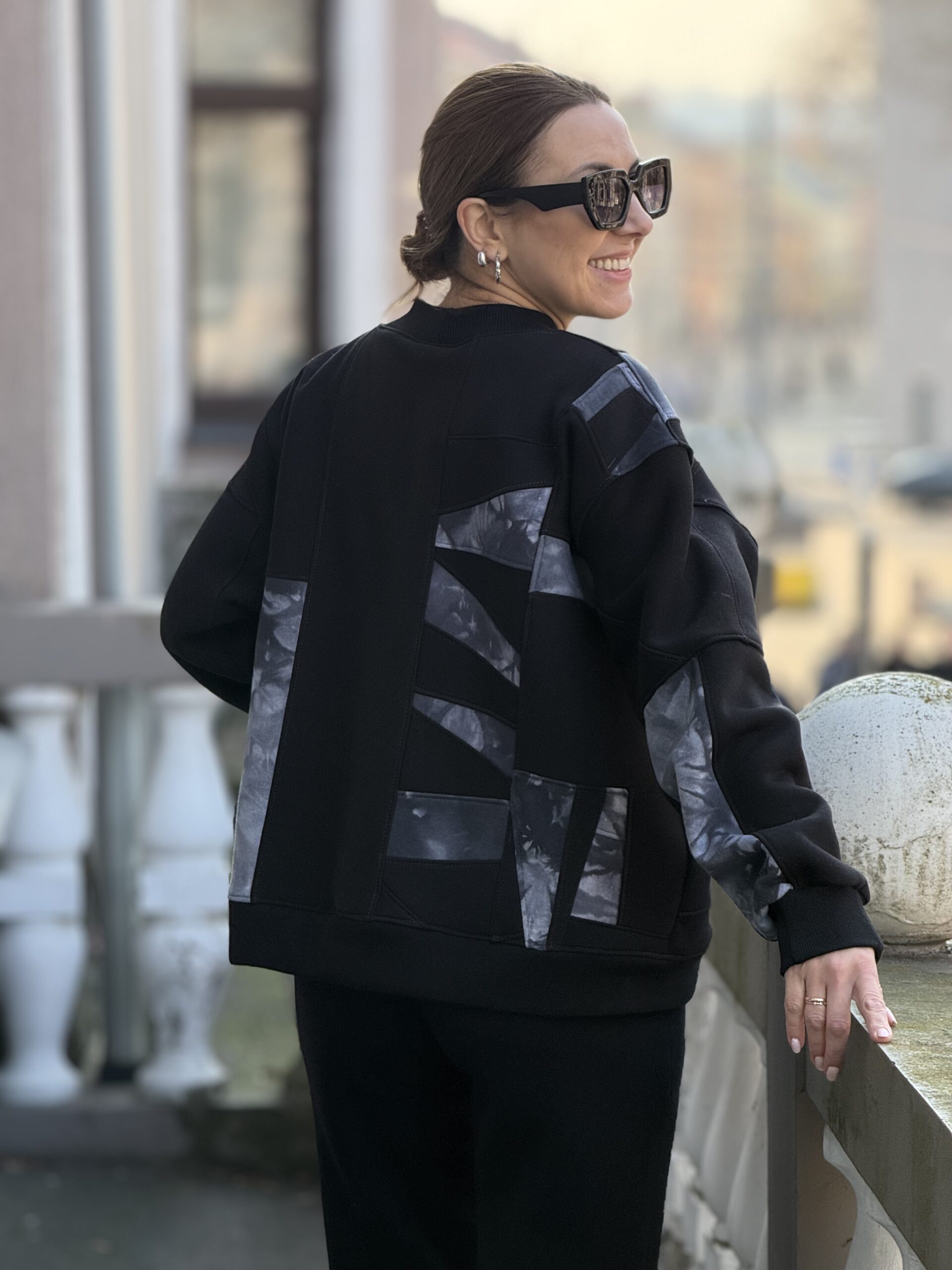 Džemperis ZEROWASTE juoda/pilka Nr2 - Image 3