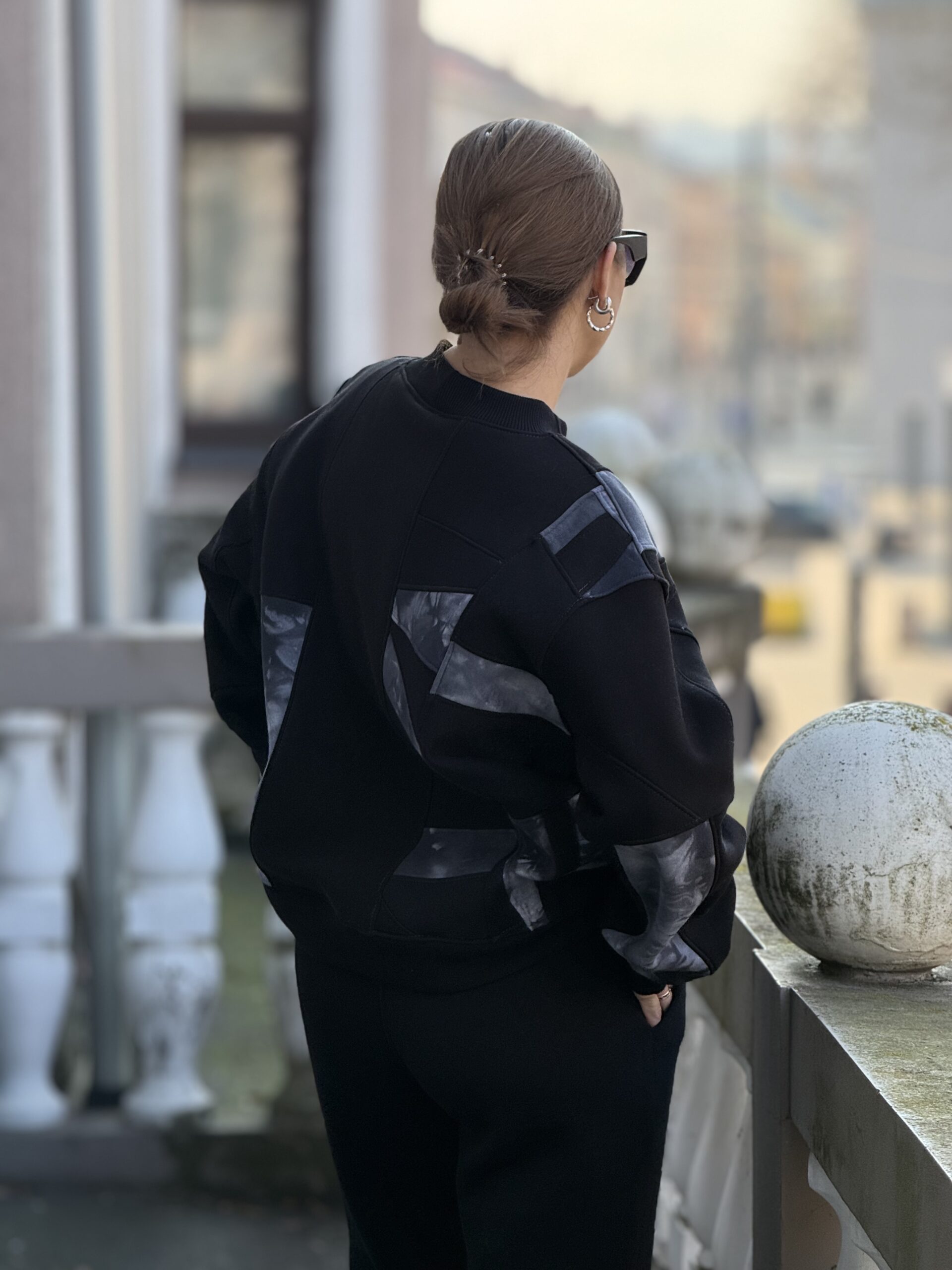 Džemperis ZEROWASTE juoda/pilka Nr2 - Image 5