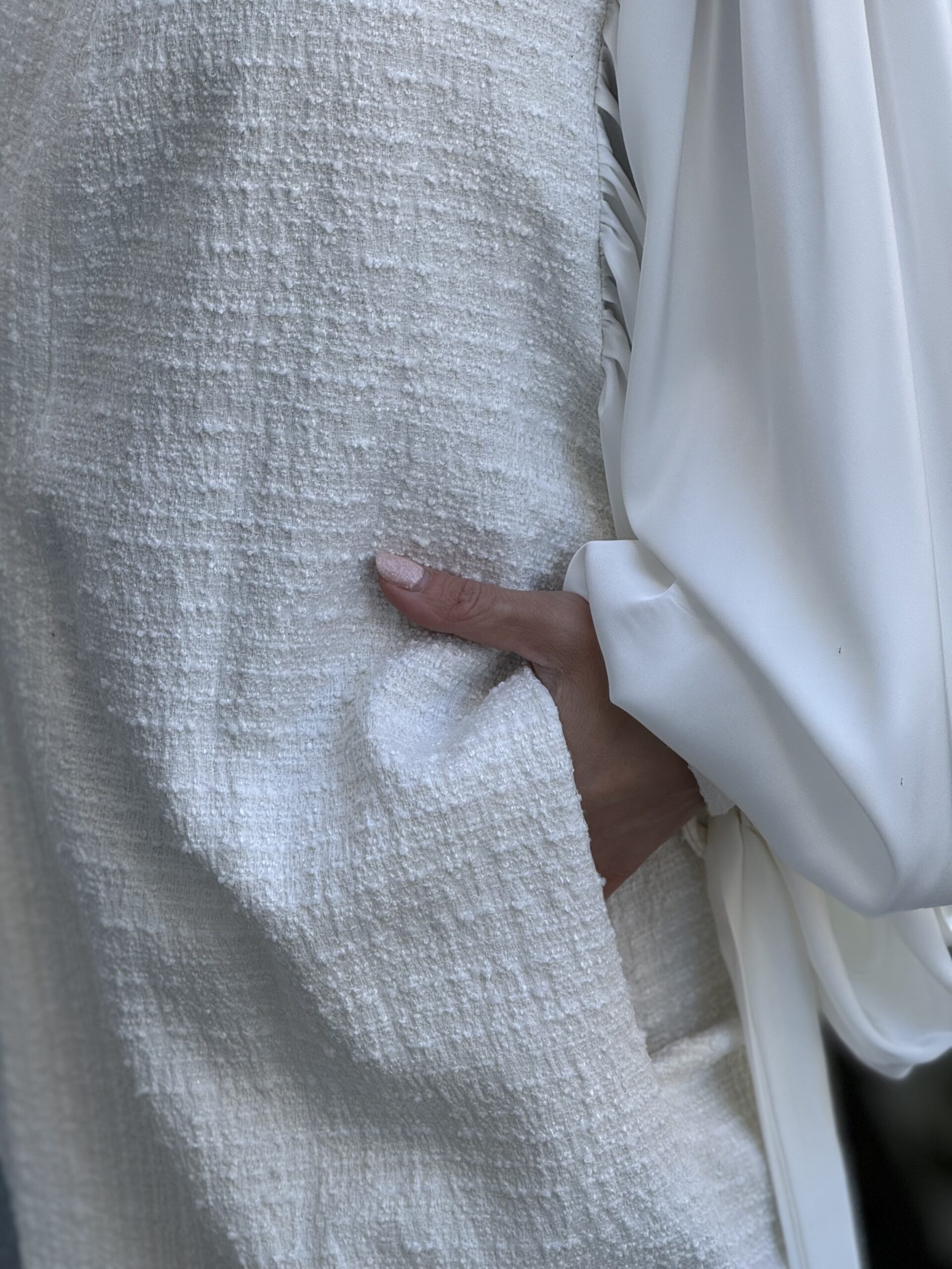 Baltas šventinis užmestinis (tinka ir vestuvėms) S/M dydis - Image 8