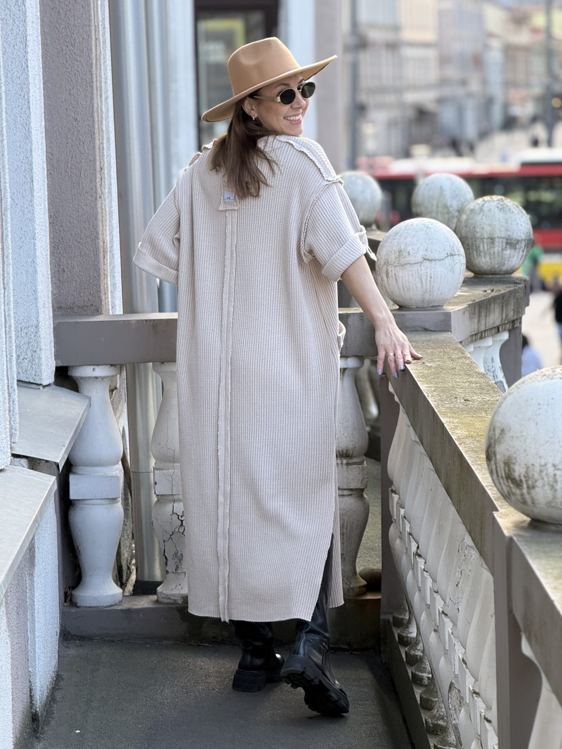 Megztos medvilninės medžiagos UNIKALI SUKNELĖ - Image 3