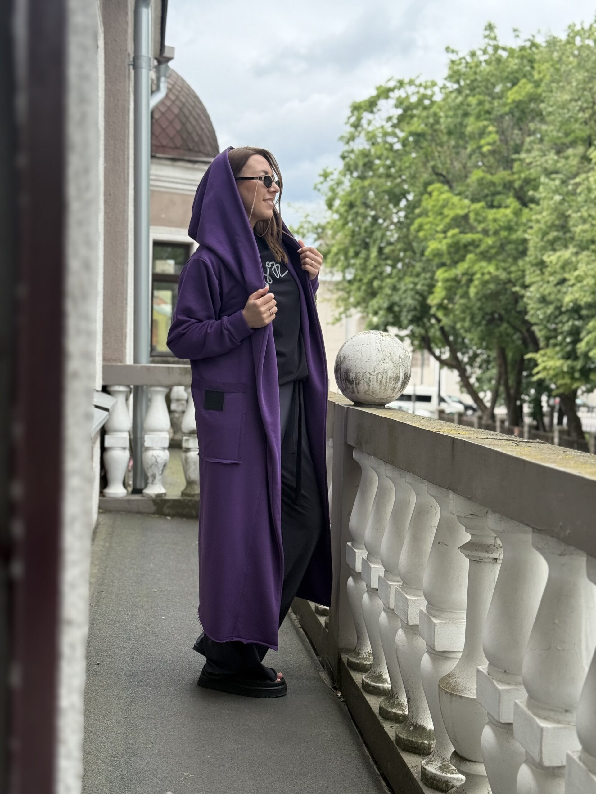 VIOLETINIS kardiganas RYKLYS