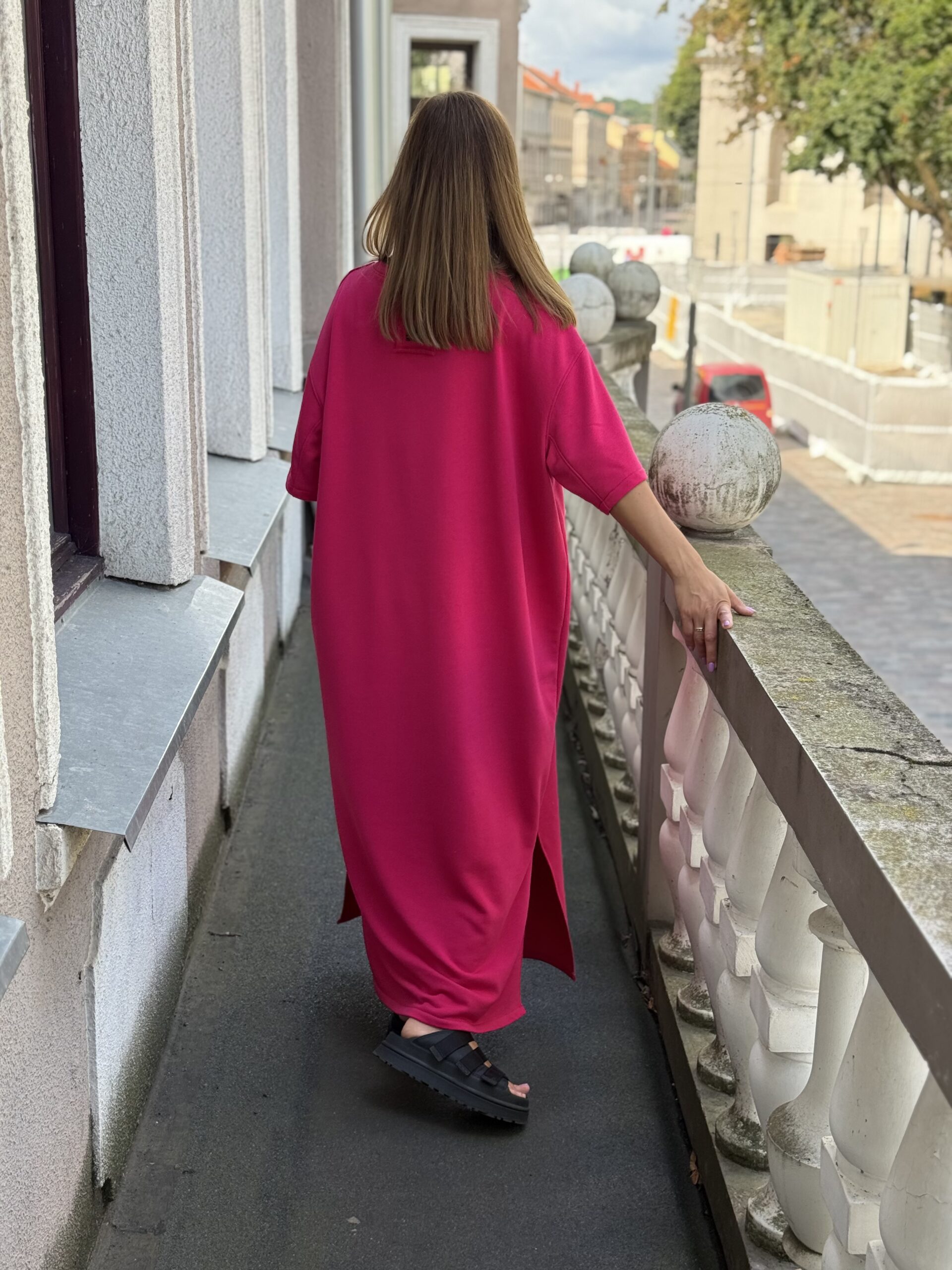 Ciklameno spalvos suknelė XXL - Image 3