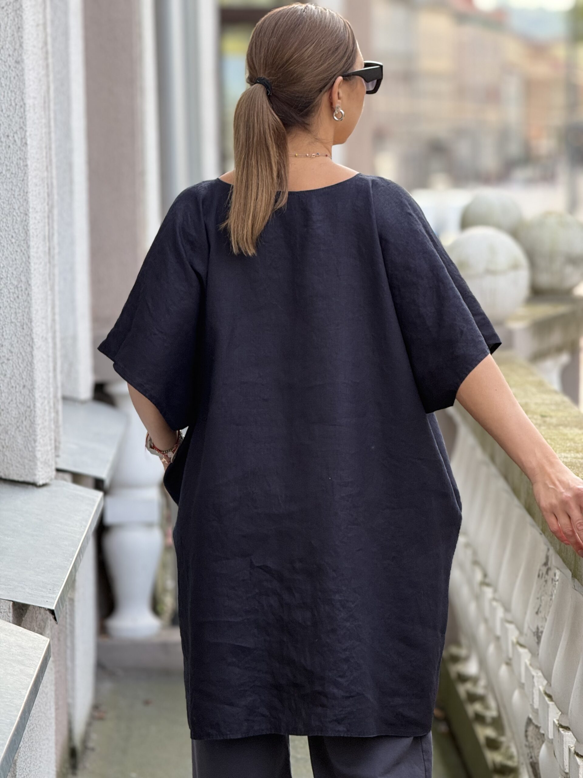 LININĖ TUNIKA XXL (skalbta minkštinant liną) - Image 3